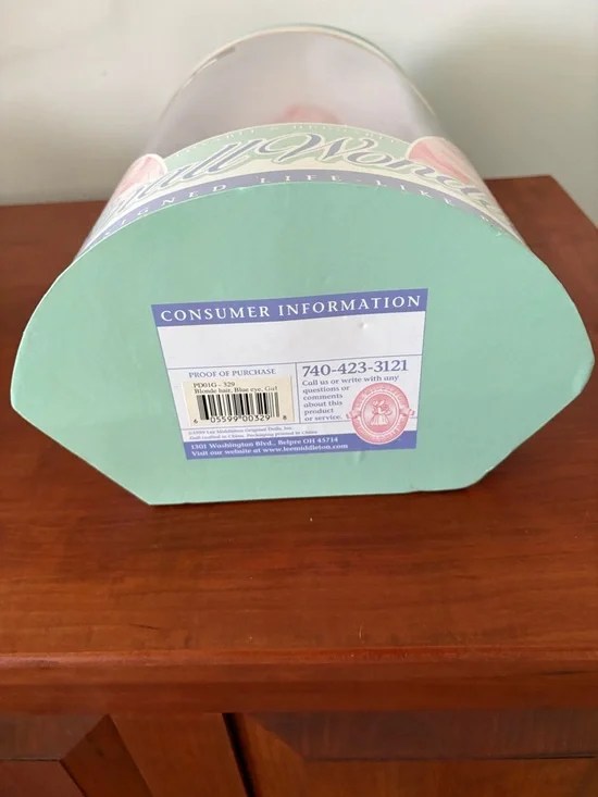 Lee Middleton Small Wonder Baby Doll Blonde Blue Eyes NIB Vintage Realistic - Picture 2 of 8